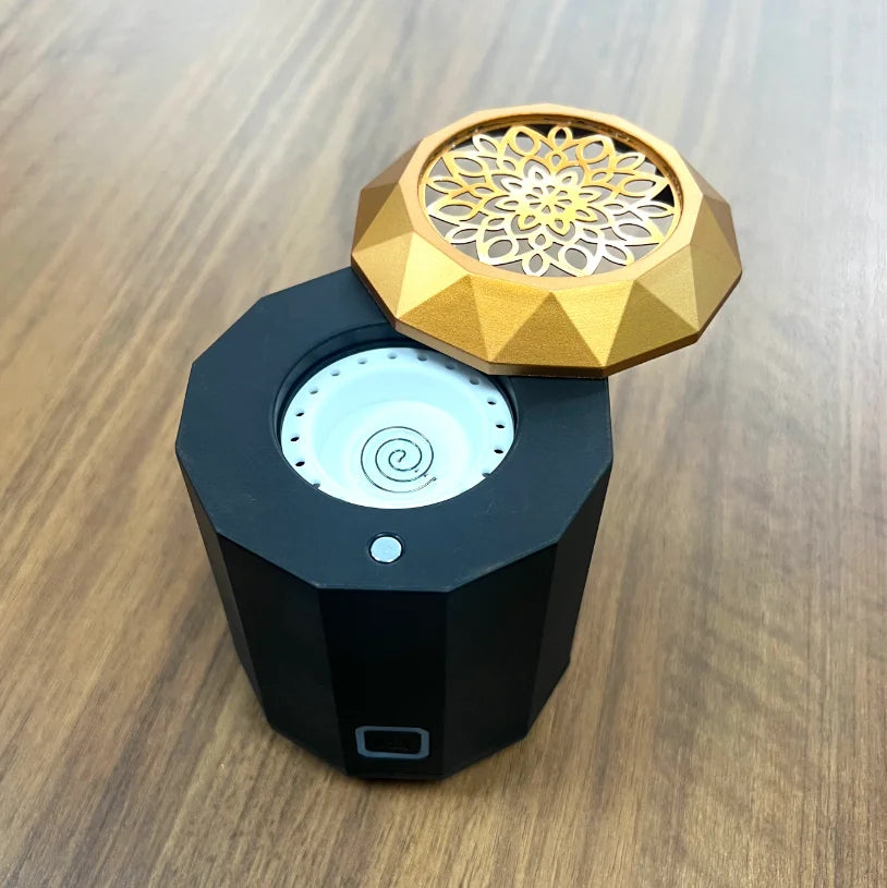 مبخرة إلكترونية ذكية قابلة للشحن – ناشر عطر البخور بدون فحم