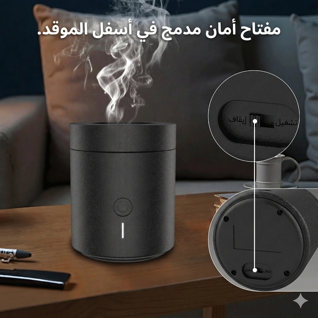 ✨ مبخرة إلكترونية ذكية للبخور والعود – قابلة للشحن ✨